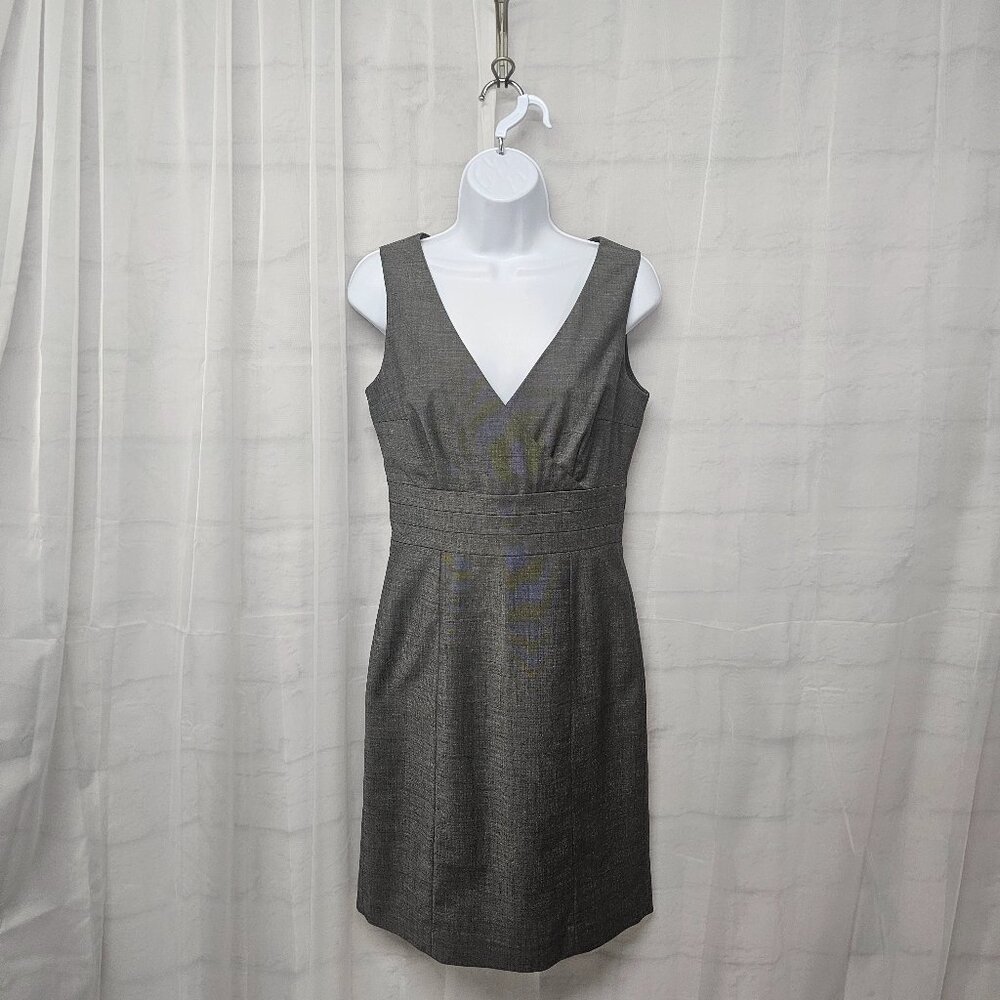 Gray Y2K Babydoll Dress Twee Business Casual Retro Sleeveless 8